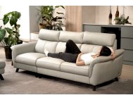 Borges Modular Full Leather Sofa with Luxury Plush Backrest and Headrest