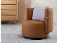 Club Swivel Leather Armchair