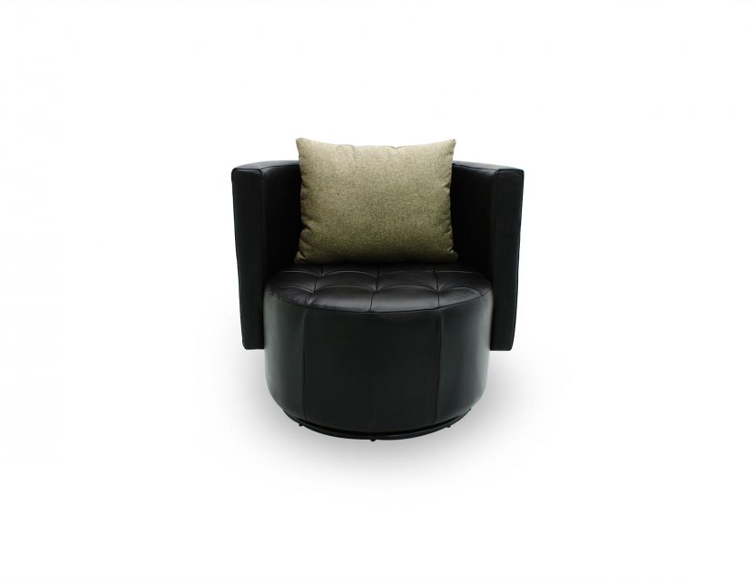 Club Swivel Faux Leather Armchair