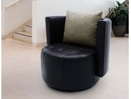 Club Swivel Faux Leather Armchair