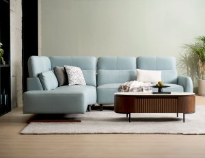 Hiro Modular Full Thick Leather Sofa with Laser-cut Branding