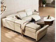 Phil Modular Full Thick Leather Sofa with High-Leg Motorised Incliner