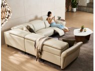 Phil Modular Full Thick Leather Sofa with High-Leg Motorised Incliner