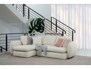 Rond Small L-shape Modular Fabric Sofa with Removable Covers