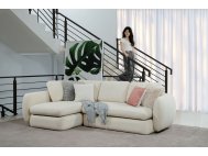 Rond Small L-shape Modular Fabric Sofa with Removable Covers