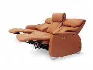 Sho 3 Seater Motorised Leather Recliner Sofa with High Backrest and Touch Sensors