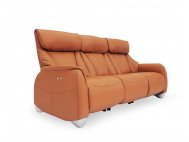 Sho 3 Seater Motorised Leather Recliner Sofa with High Backrest and Touch Sensors