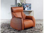 Sho 3 Seater Motorised Leather Recliner Sofa with High Backrest and Touch Sensors