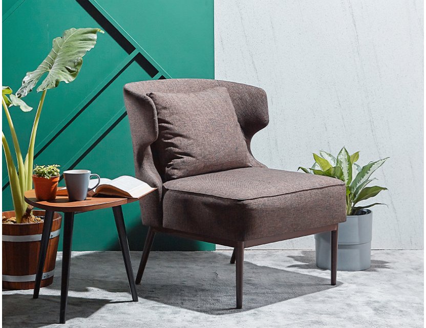 Wing Armchair with Seat Cushion