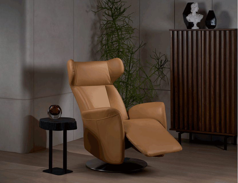 Wingback Motorised Leather Recliner Armchair