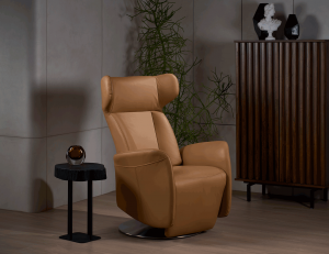 Wingback Motorised Leather Recliner Armchair