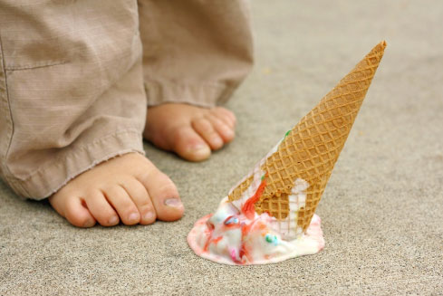 kid drop ice cream